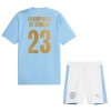 Maglia ufficiale Manchester City Champions of Europe Casa 2023-24 per Bambino